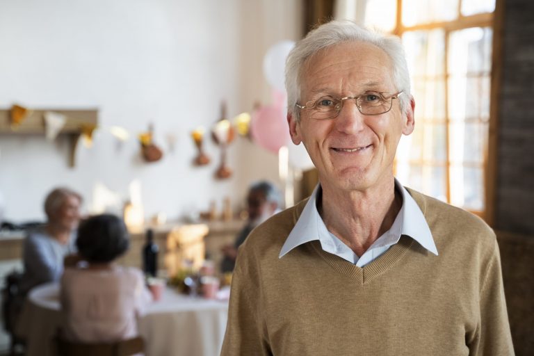 Smiling male senior illustrates blog "Will Medicare Advantage Pay for a Lift Chair?"